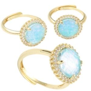 Elegant Gold and‎ Opal Handcrafted Ring